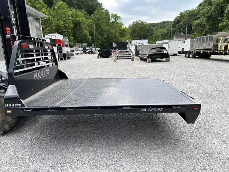 New Moritz International TB-8-94 Flatbed 60" CA DRW Chassis 96x112 w/Trap Door and Gooseneck Hitch Plate
