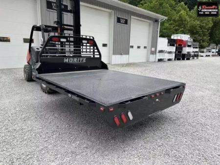 New Moritz International TB-8-94 Flatbed 60  CA DRW Chassis 96x112 w/Trap Door and Gooseneck Hitch Plate