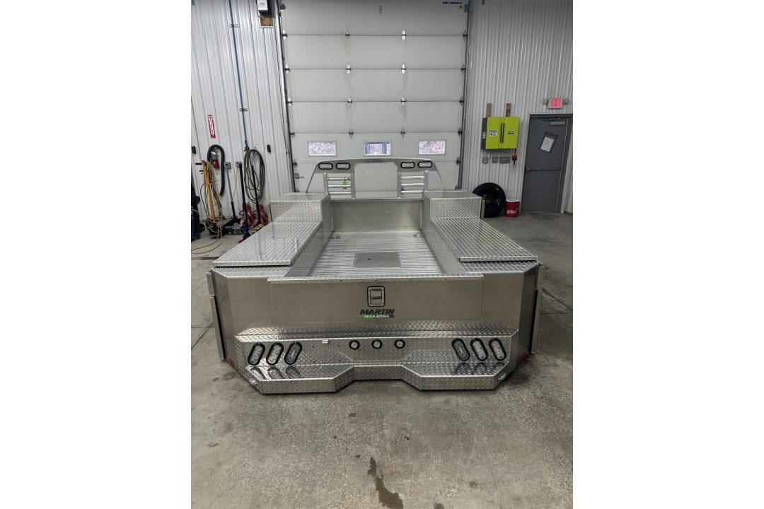 New Martin Truck Bodies Aluminum Gooseneck Service Body DRW 8' Diamond Tread * Interior Lights * Clear Lens * Back Window Cu