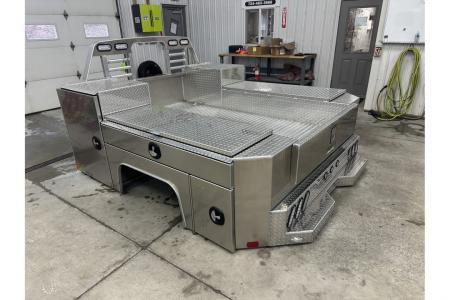New Martin Truck Bodies Aluminum Gooseneck Service Body DRW 8' Diamond Tread * Interior Lights * Clear Lens * Back Window Cu