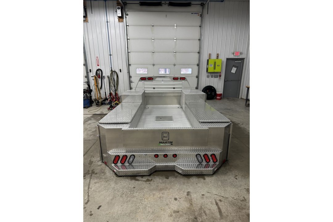 New Martin Truck Bodies Aluminum Gooseneck Service Body DRW 60" CA Cab and Chassis Diamond Tread