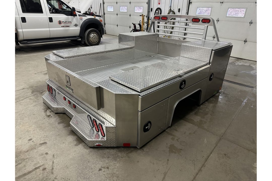 New Martin Truck Bodies Aluminum Gooseneck Service Body DRW 60" CA Cab and Chassis Diamond Tread