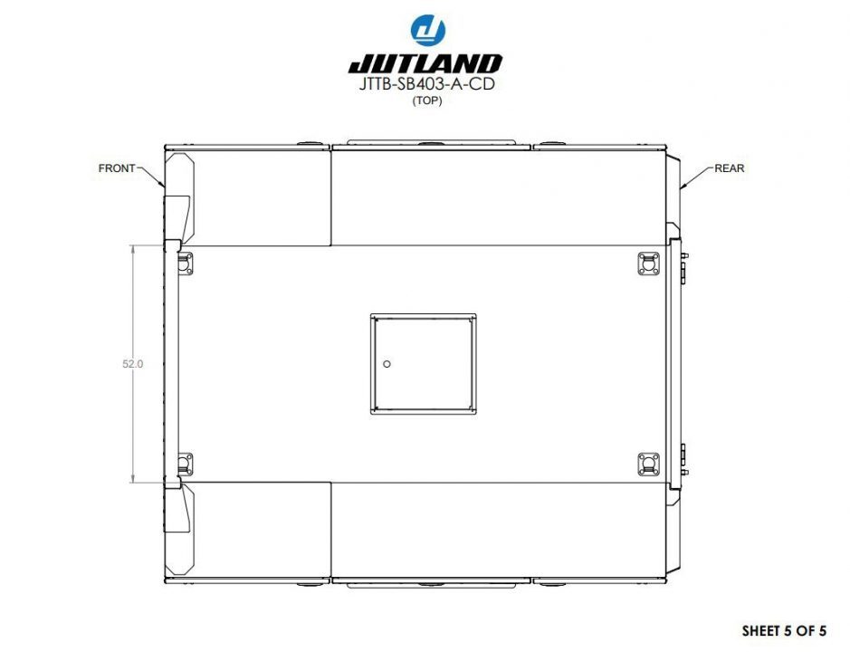 New Jutland Aluminum Gooseneck Service Body 60'' CA DRW