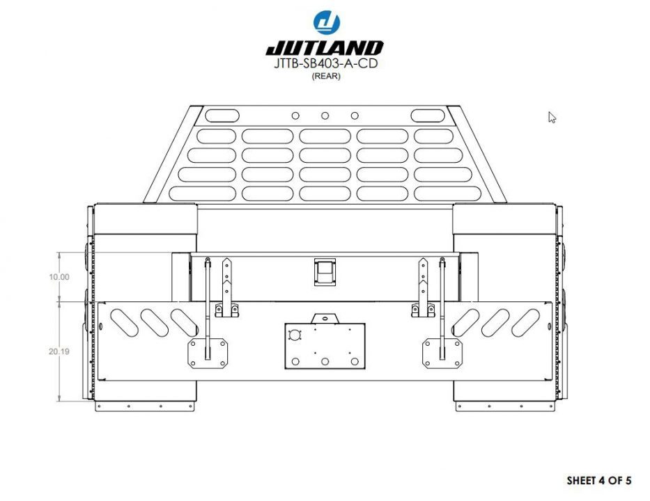 New Jutland Aluminum Gooseneck Service Body 60'' CA DRW