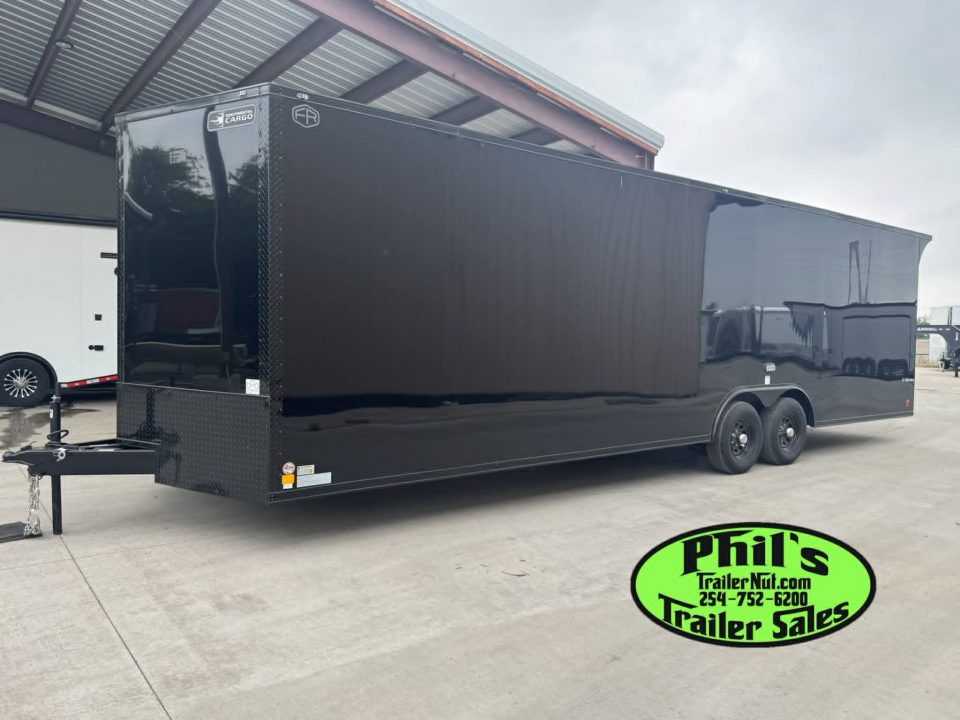 New 2026 Continental Cargo 8.5X28 CAR HAULER UPGRADED .080 EXTERIOR / REAR WING Cargo / Enclosed Trailer