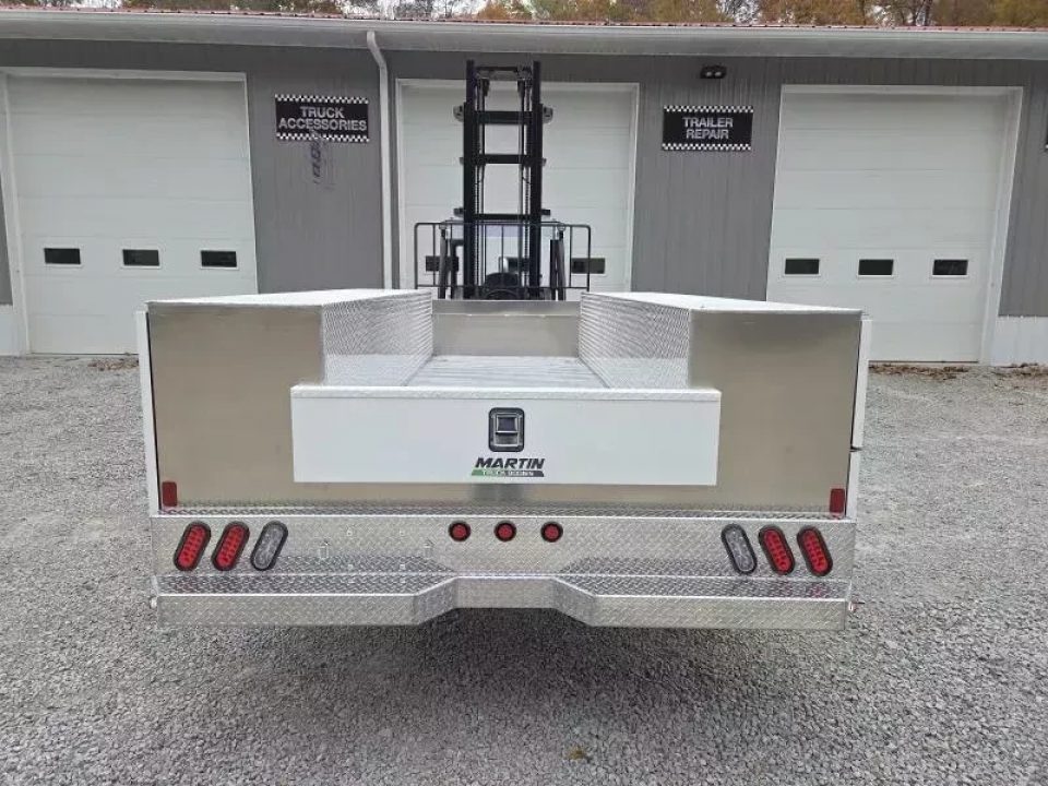 New Martin Truck Bodies Aluminum SSB Service Body DRW 84" CA Cab and Chassis White