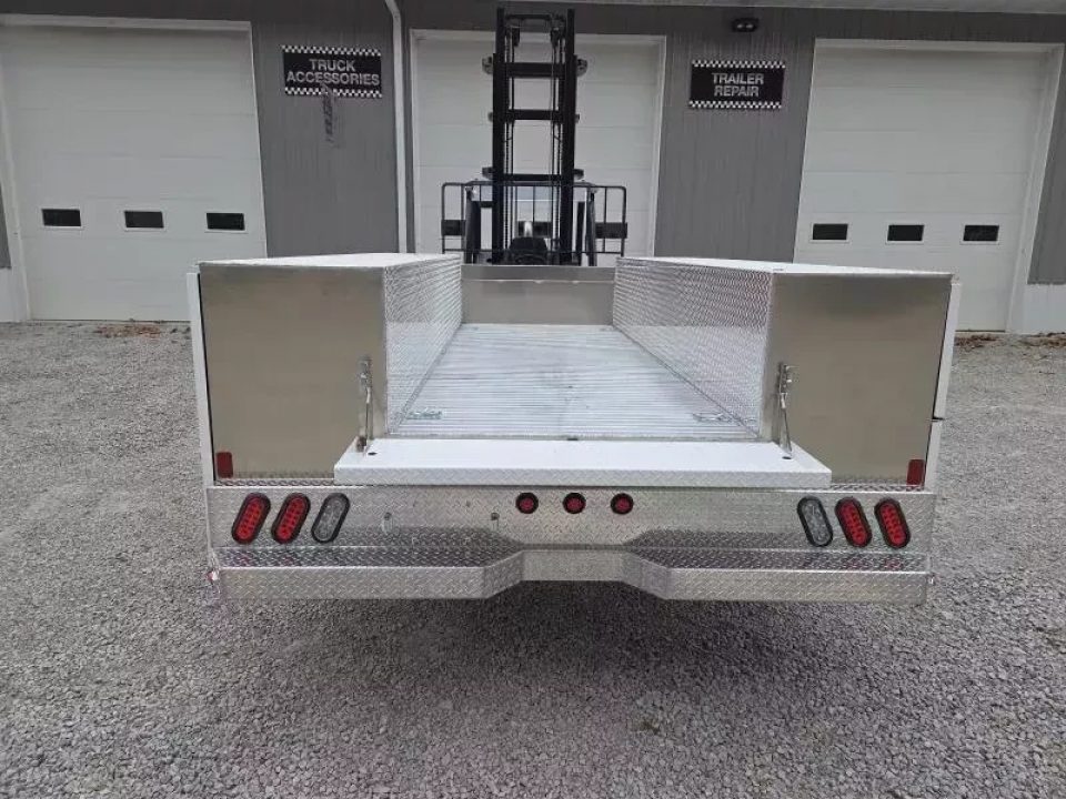 New Martin Truck Bodies Aluminum SSB Service Body DRW 84" CA Cab and Chassis White