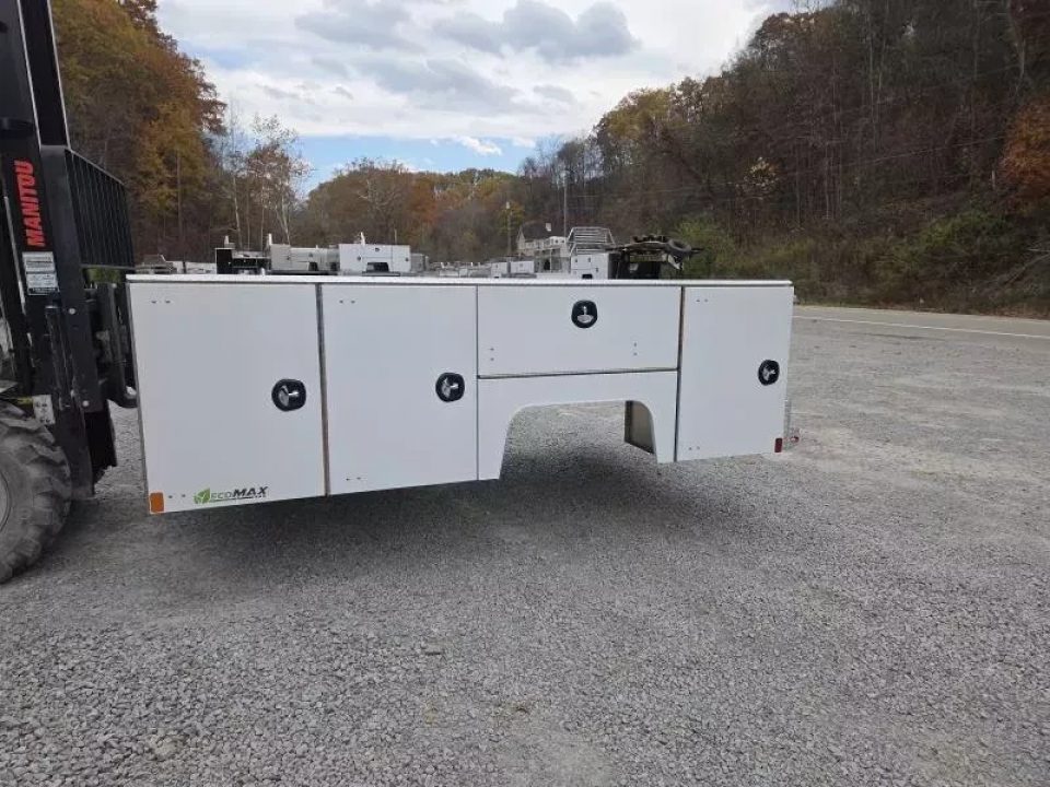 New Martin Truck Bodies Aluminum SSB Service Body DRW 84" CA Cab and Chassis White