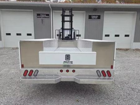 New Martin Truck Bodies Aluminum SSB Service Body DRW 84" CA Cab and Chassis White