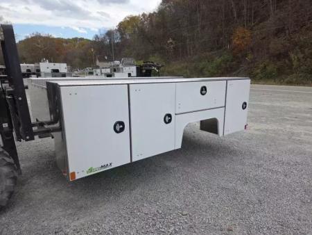 New Martin Truck Bodies Aluminum SSB Service Body DRW 84" CA Cab and Chassis White