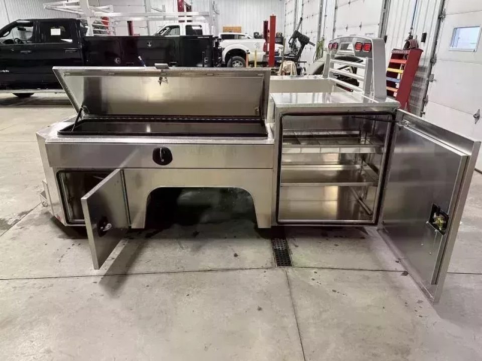 New Martin Truck Bodies Aluminum Gooseneck Service Body DRW 60" CA Cab and Chassis