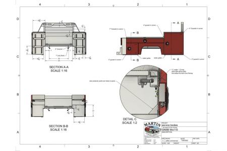 New Martin Truck Bodies Aluminum Gooseneck Service Body DRW 60" CA Cab and Chassis SMOOTH APPEARANCE