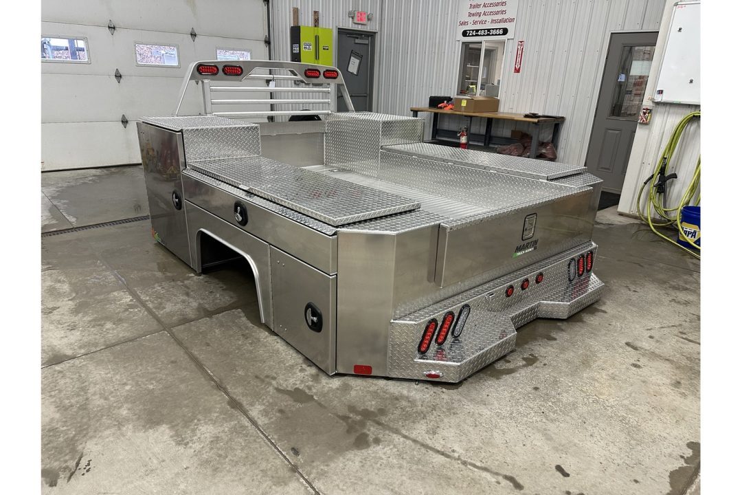New Martin Truck Bodies Aluminum Gooseneck Service Body DRW 60" CA Cab and Chassis Diamond Tread