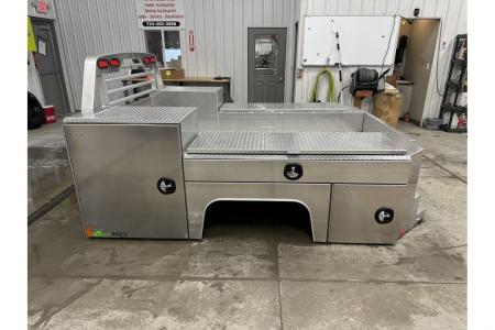 New Martin Truck Bodies Aluminum Gooseneck Service Body DRW 60" CA Cab and Chassis Diamond Tread