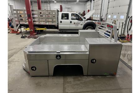 New Martin Truck Bodies Aluminum Gooseneck Service Body DRW 60" CA Cab and Chassis Diamond Tread