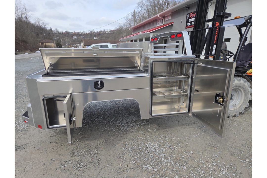New Martin Truck Bodies Aluminum Gooseneck Service Body SRW 8' SMOOTH APPEARANCE