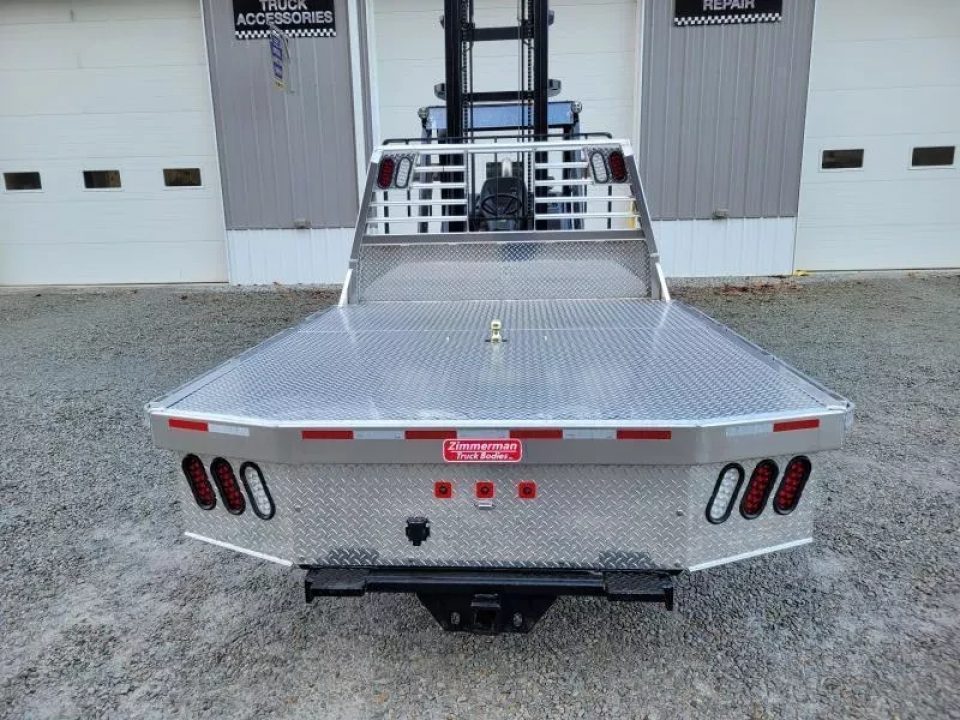 New Zimmerman Truck Bodies SRW Longbed 8' Flatbed with B&W Turnover Ball 6000XL