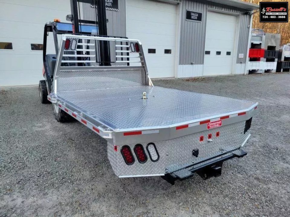 New Zimmerman Truck Bodies SRW Longbed 8' Flatbed with B&W Turnover Ball 6000XL