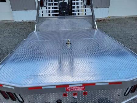 New Zimmerman Truck Bodies SRW Longbed 8' Flatbed with B&W Turnover Ball 6000XL