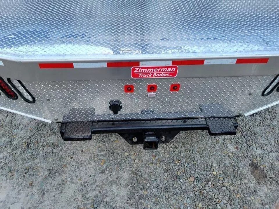 New Zimmerman Truck Bodies SRW Longbed 8' Flatbed with B&W Turnover Ball 6000XL