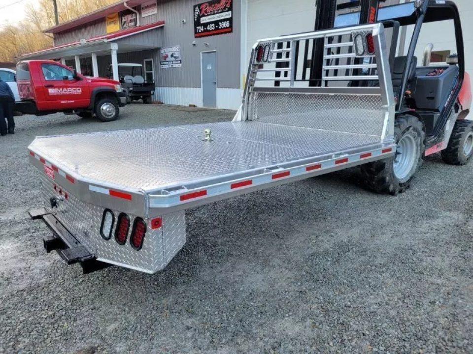 New Zimmerman Truck Bodies SRW Longbed 8' Flatbed with B&W Turnover Ball 6000XL