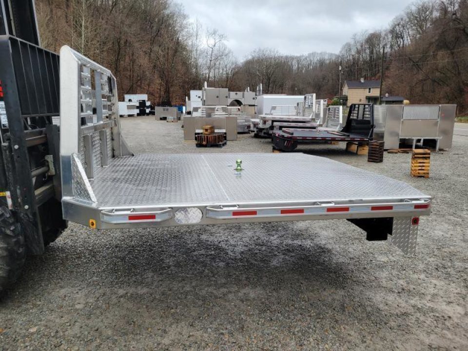 New Zimmerman Truck Bodies 8' DRW Longbed Flatbed with B&W Turnover Ball