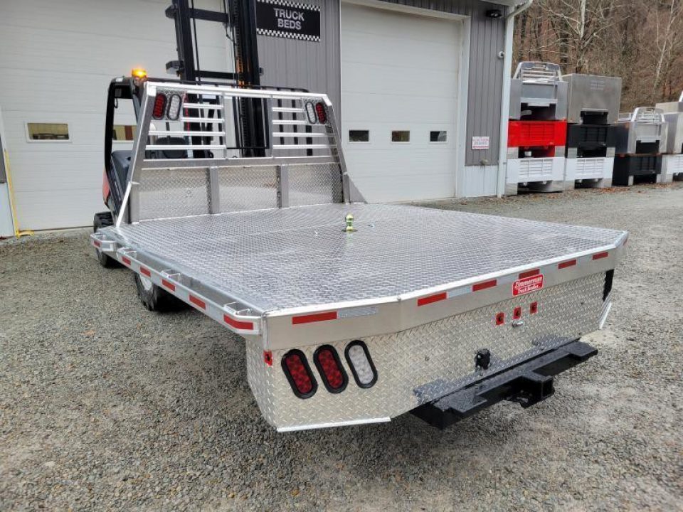 New Zimmerman Truck Bodies 8' DRW Longbed Flatbed with B&W Turnover Ball