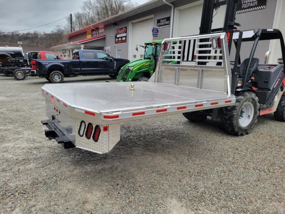 New Zimmerman Truck Bodies 8' DRW Longbed Flatbed with B&W Turnover Ball