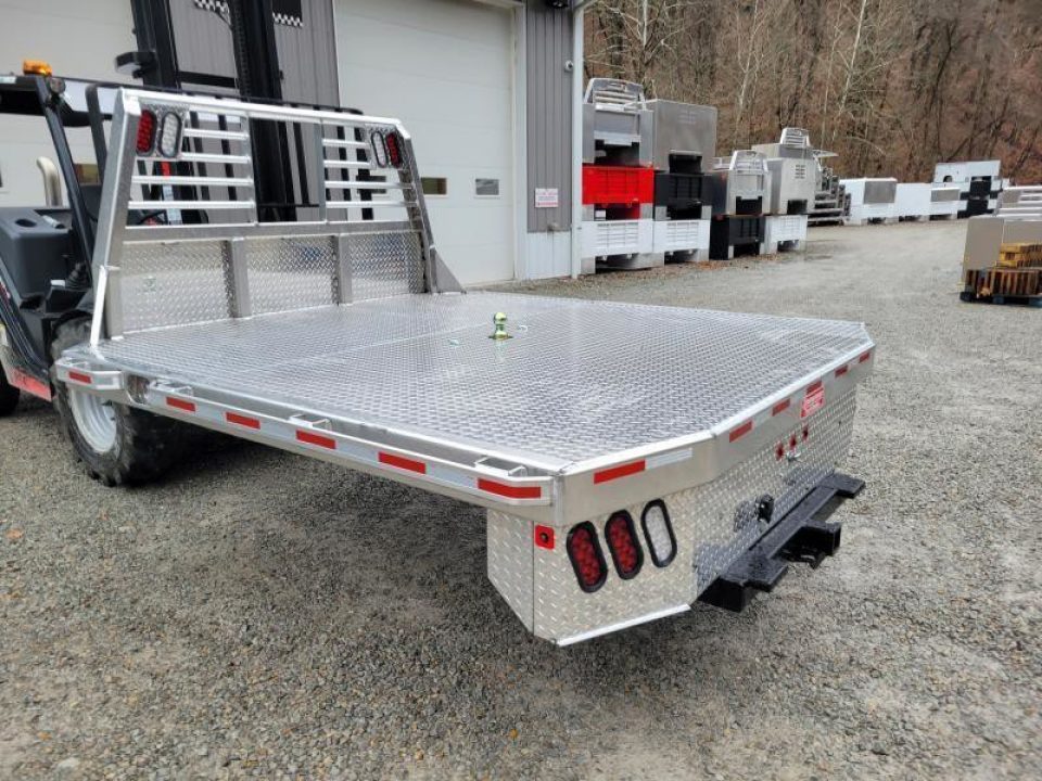 New Zimmerman Truck Bodies 8' DRW Longbed Flatbed with B&W Turnover Ball