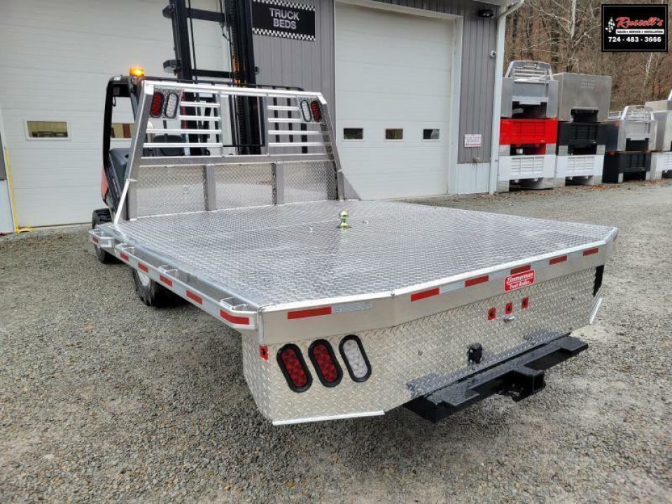 New Zimmerman Truck Bodies 8' DRW Longbed Flatbed with B&W Turnover Ball