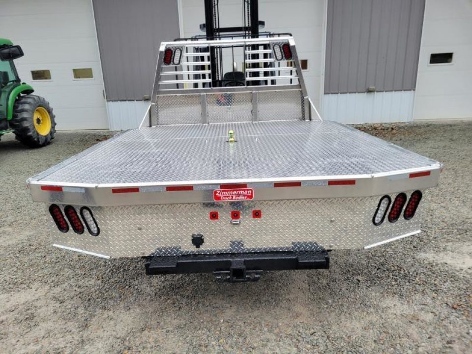 New Zimmerman Truck Bodies 8' DRW Longbed Flatbed with B&W Turnover Ball