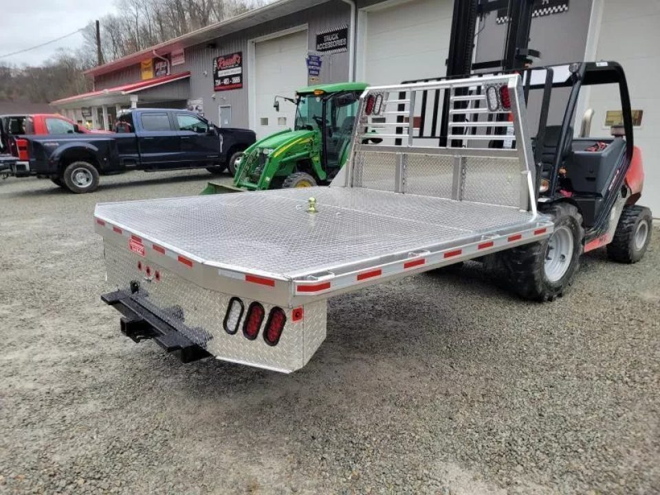New Zimmerman Truck Bodies 8' DRW Longbed Flatbed with B&W Turnover Ball