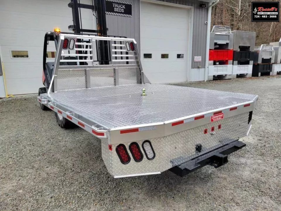 New Zimmerman Truck Bodies 8' DRW Longbed Flatbed with B&W Turnover Ball
