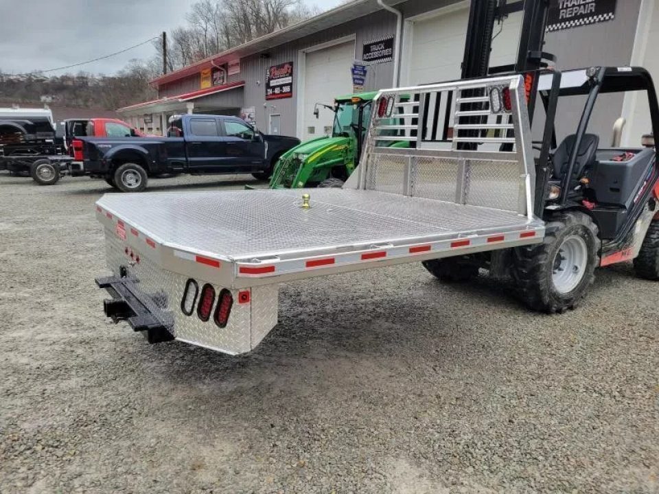 New Zimmerman Truck Bodies 8' DRW Longbed Flatbed with B&W Turnover Ball