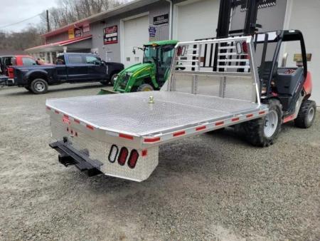 New Zimmerman Truck Bodies 8' DRW Longbed Flatbed with B&W Turnover Ball