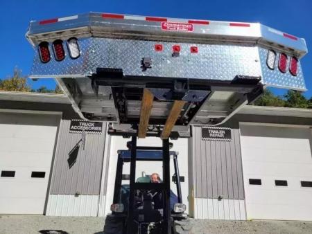 New Zimmerman Truck Bodies SRW Shortbed Flatbed with B&W Turnover Ball