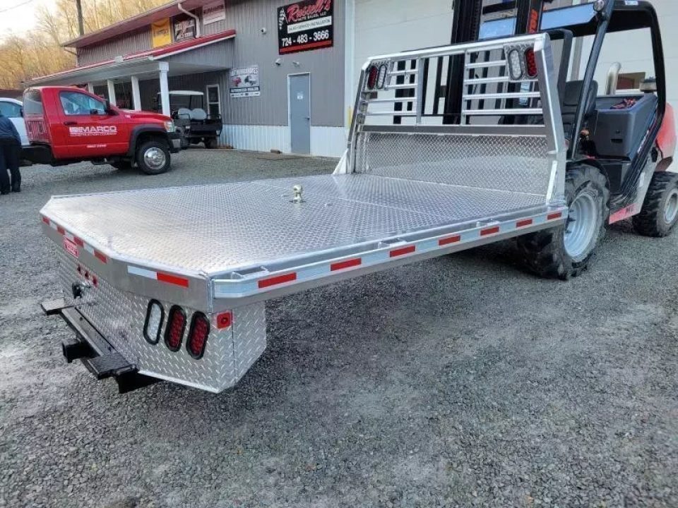New Zimmerman Truck Bodies SRW Longbed 8' Flatbed with B&W Turnover Ball 6000XL