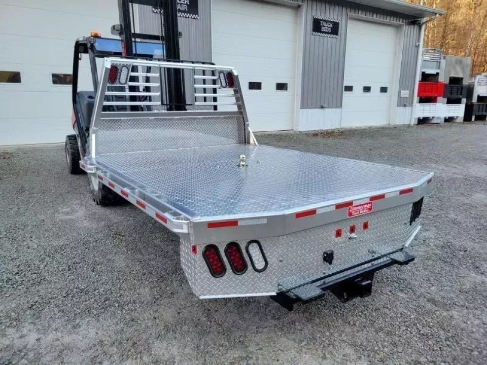 New Zimmerman Truck Bodies SRW Longbed 8' Flatbed with B&W Turnover Ball 6000XL