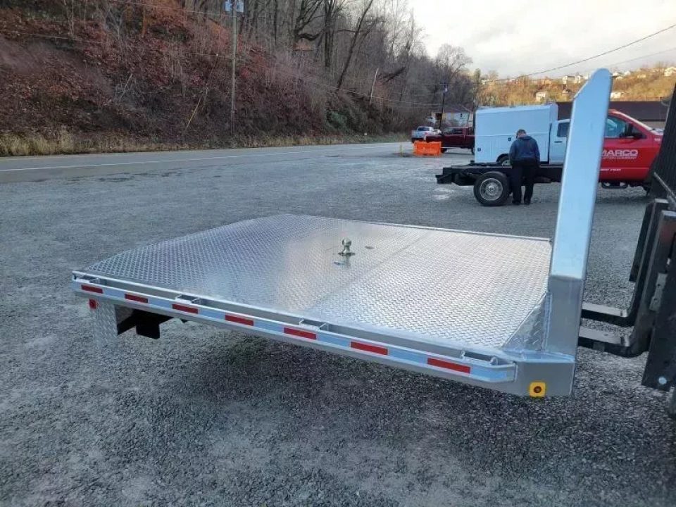 New Zimmerman Truck Bodies SRW Longbed 8' Flatbed with B&W Turnover Ball 6000XL