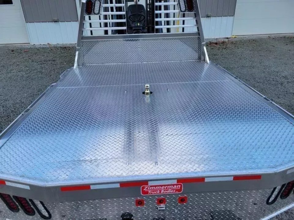 New Zimmerman Truck Bodies SRW Longbed 8' Flatbed with B&W Turnover Ball 6000XL