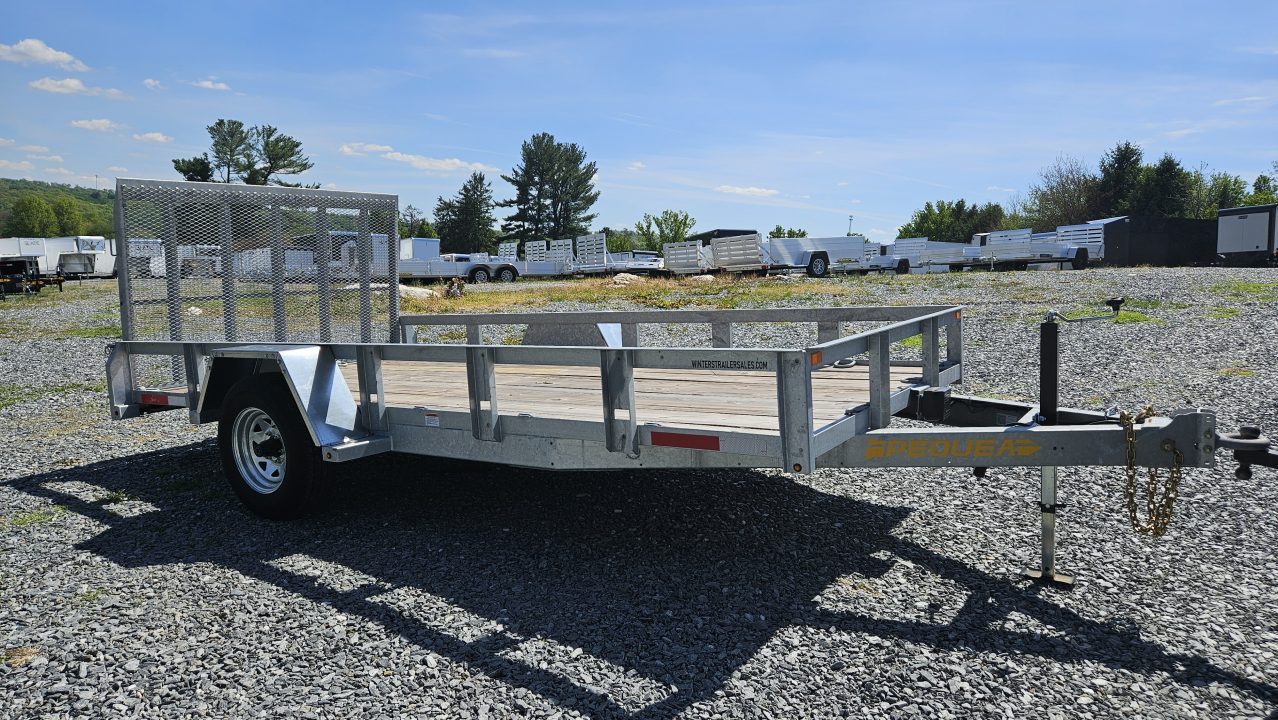 New 2026 Pequea Trailers 80x14SA GALVANIZED Utility Trailer