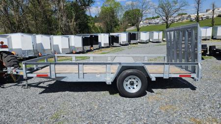 New 2026 Pequea Trailers 80x14SA GALVANIZED Utility Trailer
