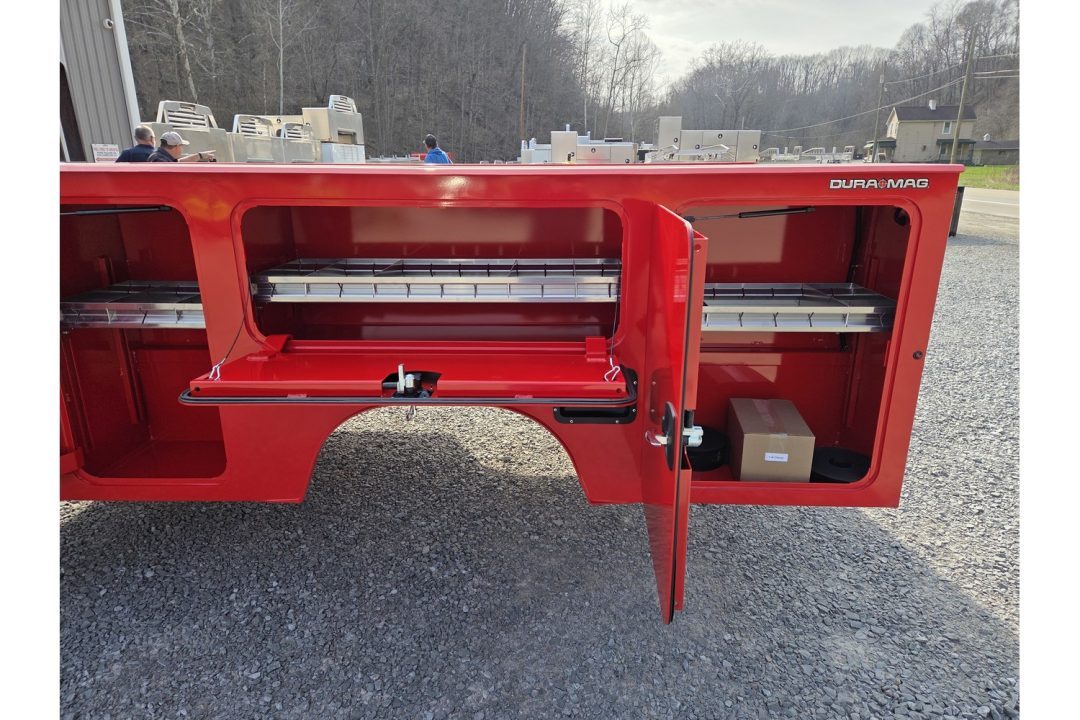 New Dura Mag Truck Bodies S-Series Aluminum Service Body 84"ca Cab and Chassis DRW RED
