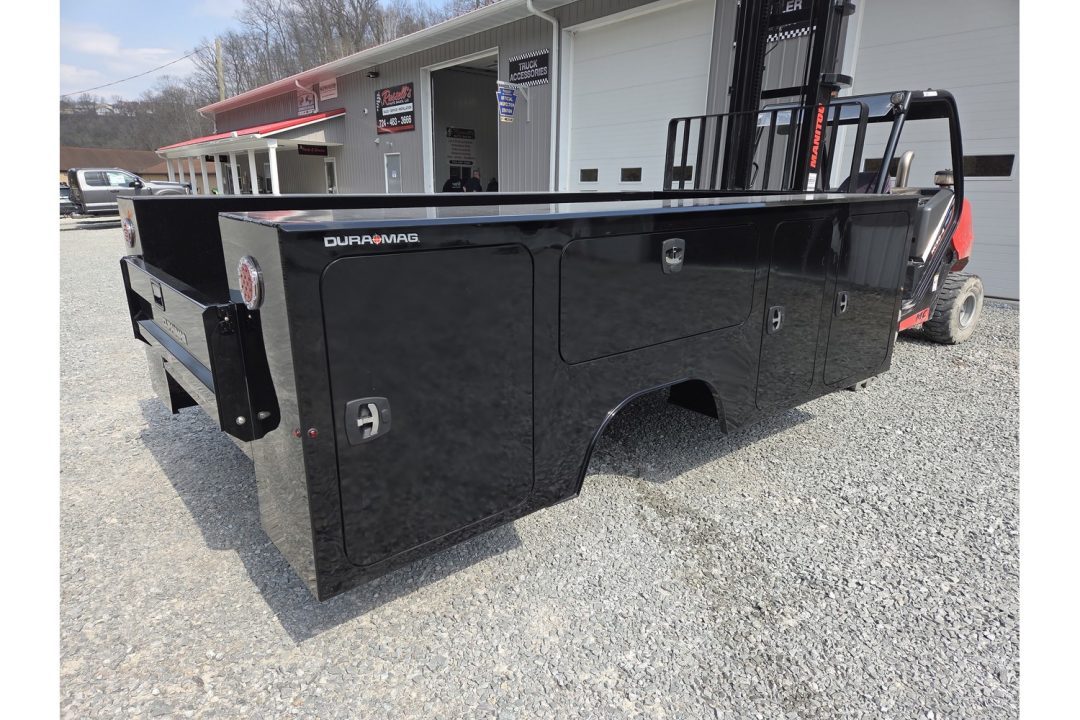 New Dura Mag Truck Bodies S-Series Aluminum Service Body 84"ca Cab and Chassis DRW Gloss Black
