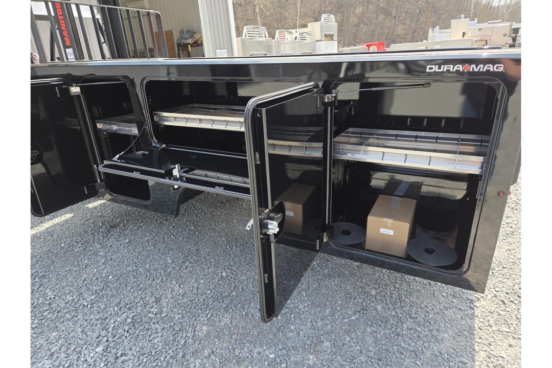 New Dura Mag Truck Bodies S-Series Aluminum Service Body 84"ca Cab and Chassis DRW Gloss Black