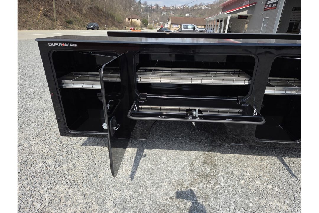 New Dura Mag Truck Bodies S-Series Aluminum Service Body 84"ca Cab and Chassis DRW Gloss Black
