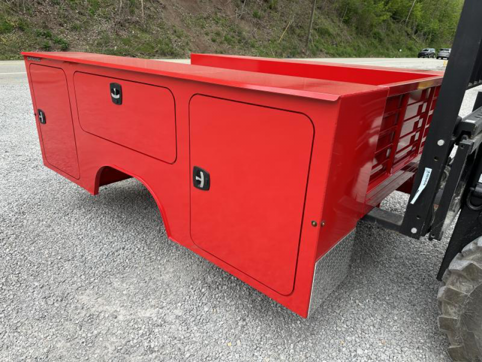 New Dura Mag Truck Bodies S-Series Aluminum Service Body 60"ca Cab and Chassis DRW Red