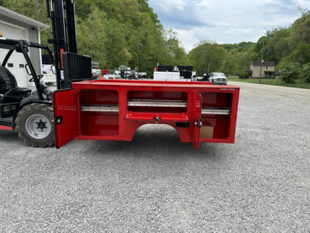 New Dura Mag Truck Bodies S-Series Aluminum Service Body 60"ca Cab and Chassis DRW Red