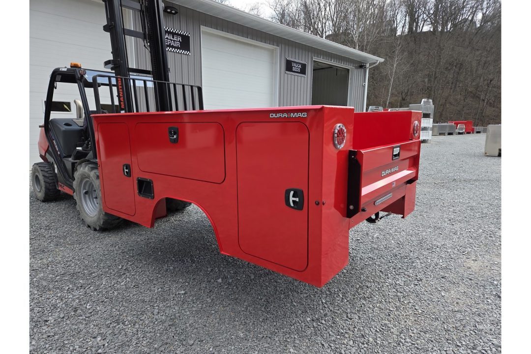 New Dura Mag Truck Bodies S-Series Aluminum Service Body White SRW Red