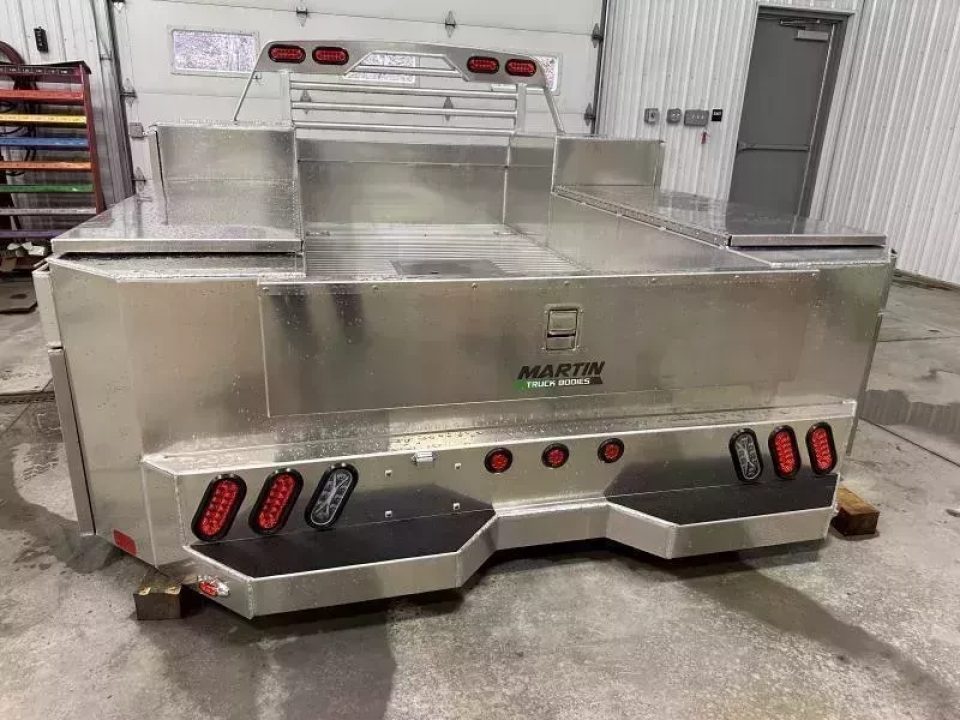 New Martin Truck Bodies Aluminum Gooseneck Service Body DRW 8' SMOOTH APPEARANCE